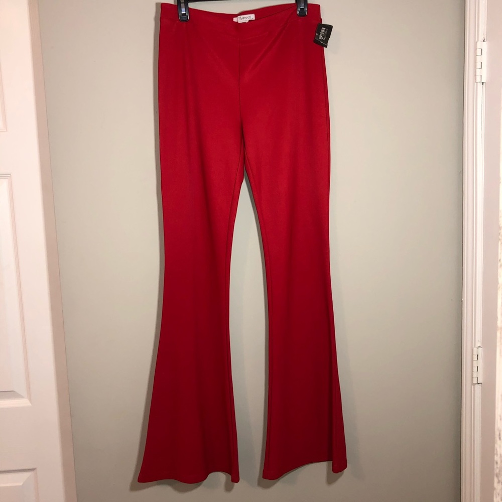Red Flare Pants